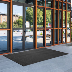 Marlow Extra Large Floor Rug Non Slip 90cm x 305cm Grey-1996005441758433286