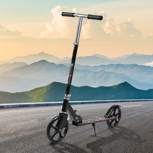 MONVELO Folding Scooter Dual Large Wheels Black-1996005492564037639
