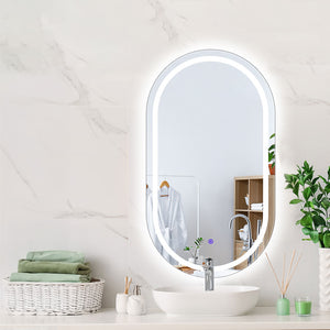 EMITTO LED Wall Mirror Oval Anti-fog 50x75cm-1975420500775669766
