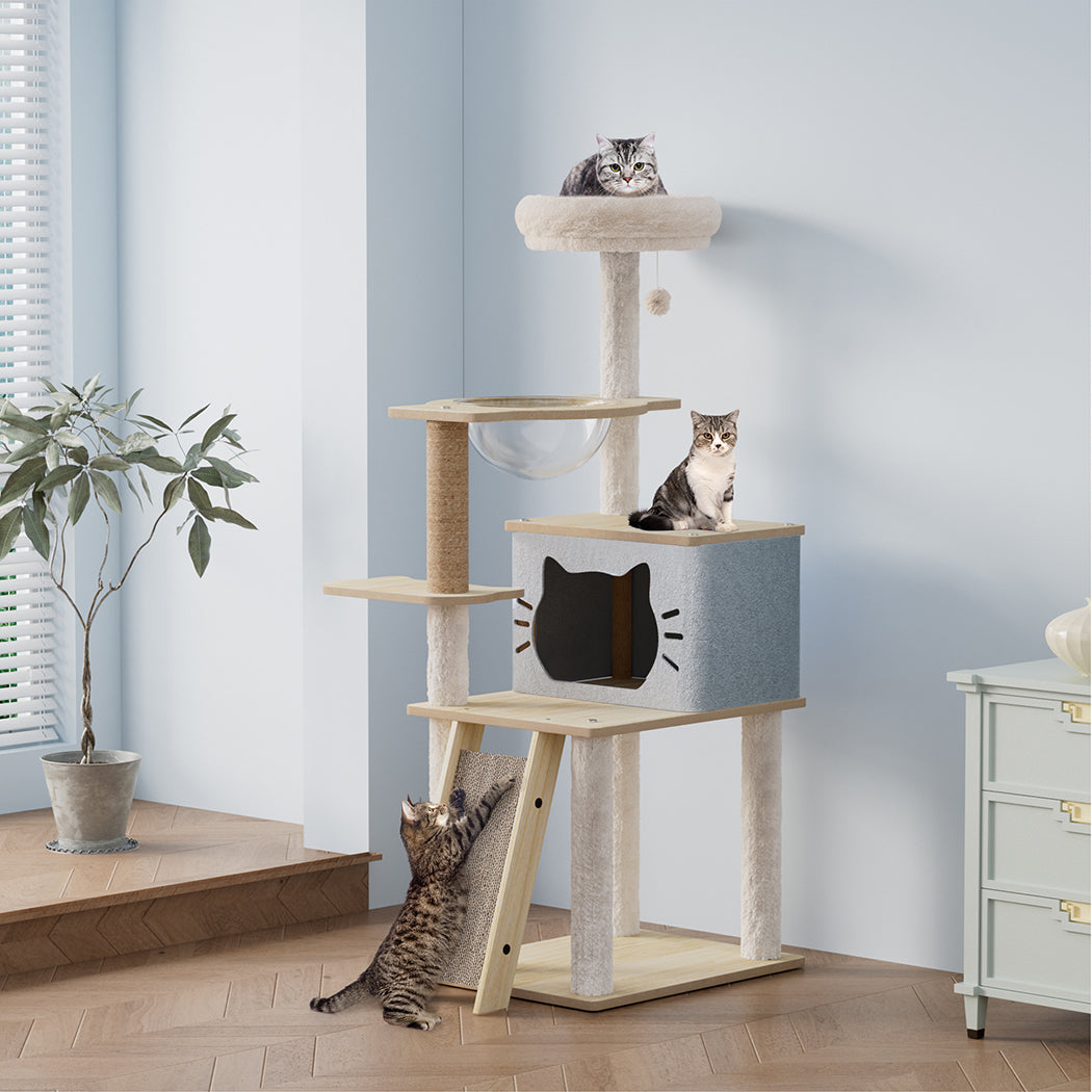 pawz-cat-tree-tower-scratcher-wood-condo-house-120cm-1996005457147334662