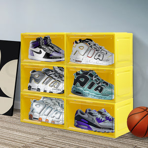 Stacked Sneaker Display Case 6x Clear Yellow-1973193714826350598