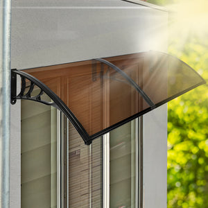 Mountview Window Door Awning Outdoor 1M X 2.4M Brown 1x2.4M-1973193988160753670