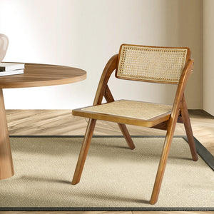 Levede 4X Foldable Rattan Dining Chairs-1996005476730540038