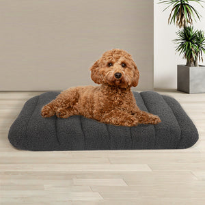 Pawz M Size Orthopedic Dog Bed with Sherpa Plush Removable Cover in Grey-1996005458380460038