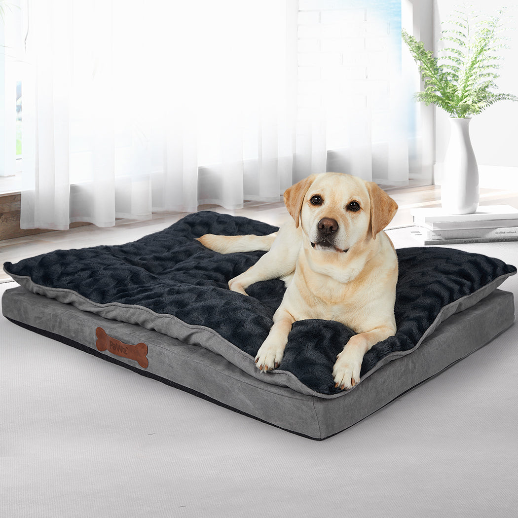 dog-calming-bed-warm-soft-plush-comfy-xl-grey-x-large-1973193641606385670