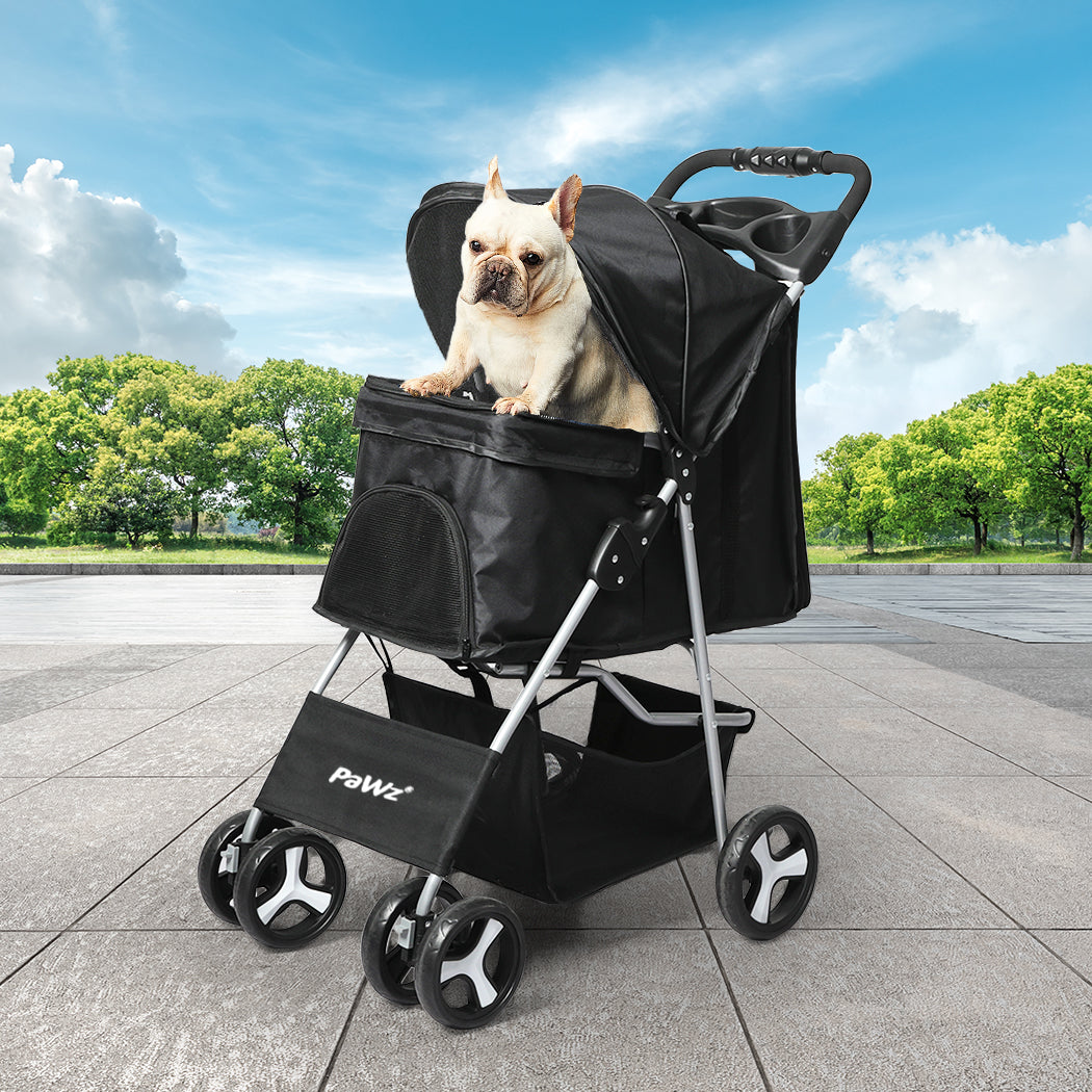 pawz-4-wheels-pet-stroller-dog-cat-cage-black-1973193718240514054
