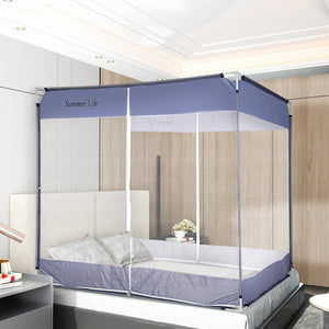 Dreamz Mosquito Bed Nets Foldable Canopy Square Blue-1973193961996685318