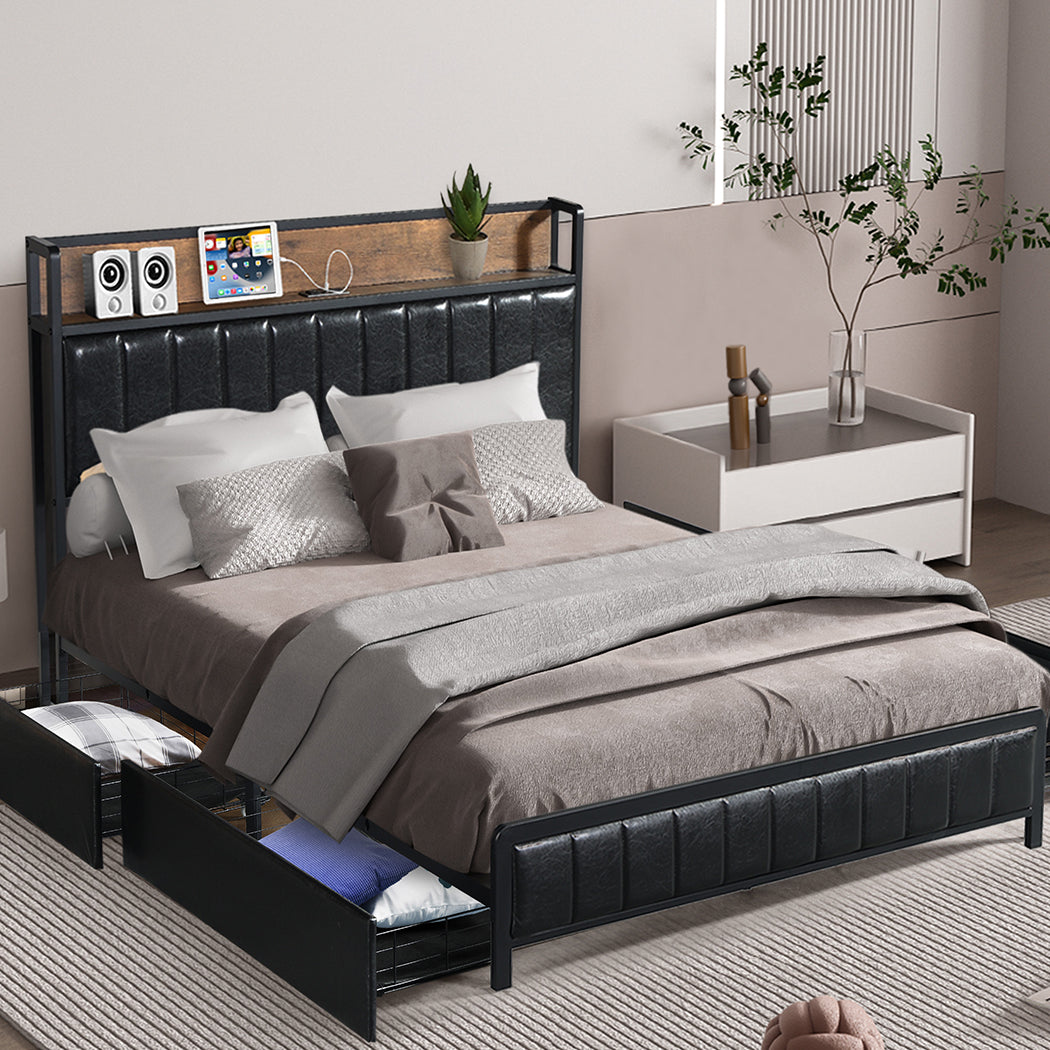 levede-queen-bed-frame-pu-4-drawer-usb-charge-1975420521386479622