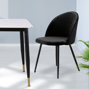 Levede 4x Dining Chairs Kitchen Cafe Black-1996005469566668806