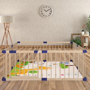BoPeep Kids Playpen Wooden Baby Safety Large-1973193917704835078