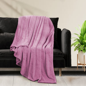 DreamZ 320GSM 220x160cm Ultra Soft Mink Pink Single-1973194036672073734