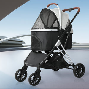 PaWz 4 Wheels Pet Stroller Dog Cat Pram-1973193719968567302