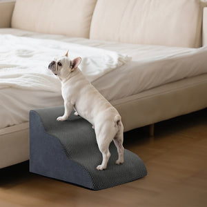 Pawz 3 Steps Pet Stairs Dog Ramp High Density Foam Grey-1996005465326227462