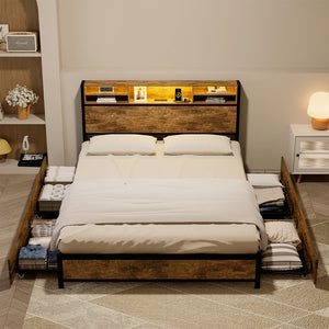 Levede bed frame queen-1996005390717947910