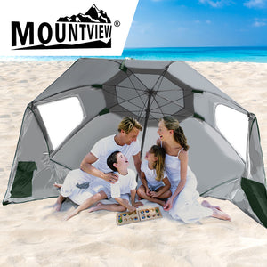 Mountview Beach Umbrella Outdoor Umbrellas Green 2.13M-1973193757977350150