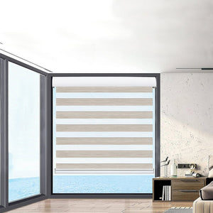 Marlow Blackout Zebra Roller Blind Curtains 180x210 Beige-1973194065663102982