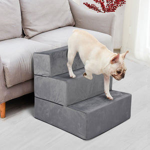 PaWz Pet Stairs 3 Steps Portable Adjustable Medium-1975420444764934150