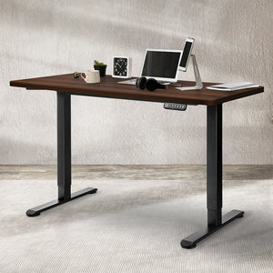 Levede Desktop For Motorised Adjustable Black 140X70CM Walnut-1975420504055615494
