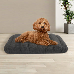 Pawz S Size Orthopedic Dog Bed with Sherpa Plush Removable Cover in Grey-1996005458728587270