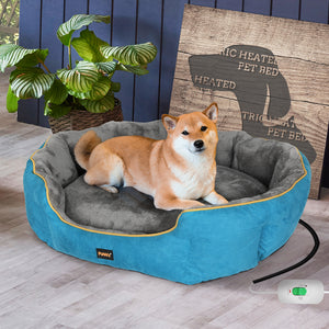 PaWz Electric Pet Heater Bed Heated M Blue Medium-1973193656324198406