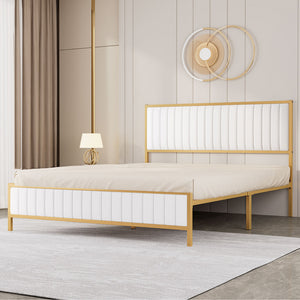 Levede Metal Bed Frame Under Bed Storage Queen Beige-1996005430366703622