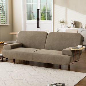 LEVEDE  CONVERTIBLE SOFABED WITH USB CHARGE AND SIDE TABLE-1996005375131914247
