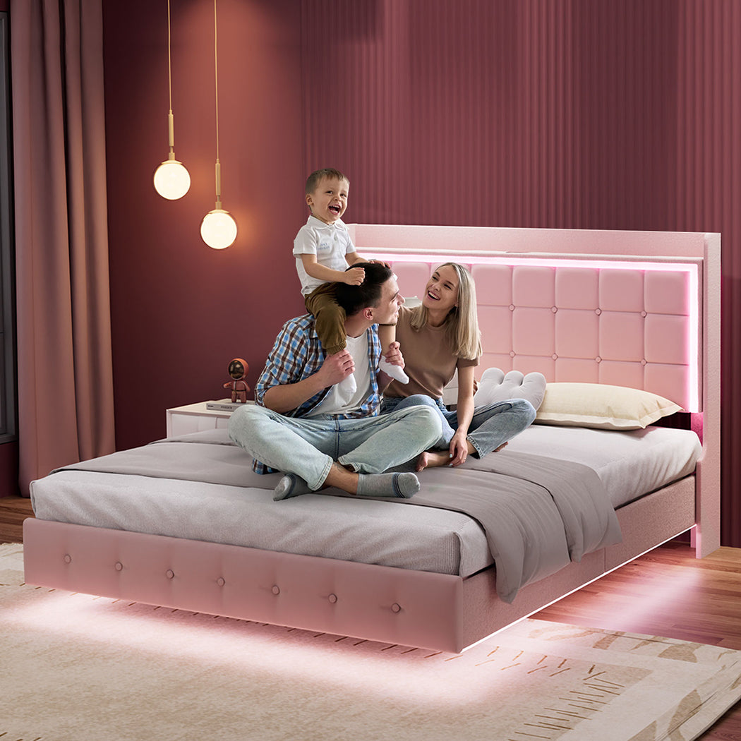 levede-king-floating-bed-frame-led-headboard-usb-pink-1996009956473704454