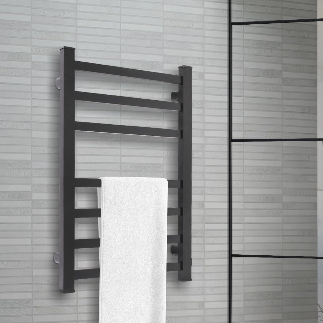 heated-towel-rail-warmer-rack-wall-mounted-black-1973193892169912326