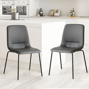 Levede Stackable Dining Chairs Kitchen Grey-1975420496312930310