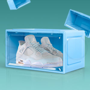 Stacked Sneaker Display Case Shoe Storage Blue-1973193714050404358