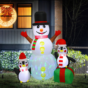 Santaco 1.8M Inflatable Christmas Snowman LED Lights-1973194173410578438