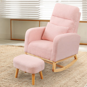 Levede Rocking Chair Ottoman Footrest With Side Pocket-1996005438658842631