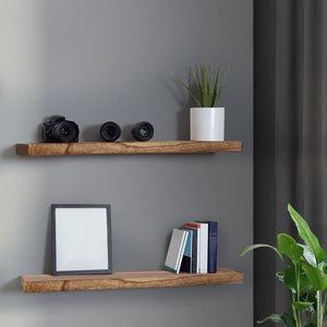 Levede 2 Pcs Floating Shelves Wall Mounted Medium-1973194043269713926