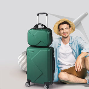 Slimbridge 2pcs 20"Travel Luggage Set Green-1973193936348516358