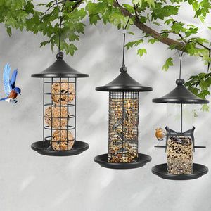 PaWz 3x Bird Feeder Hanging Wild Seed-1996005383847677958