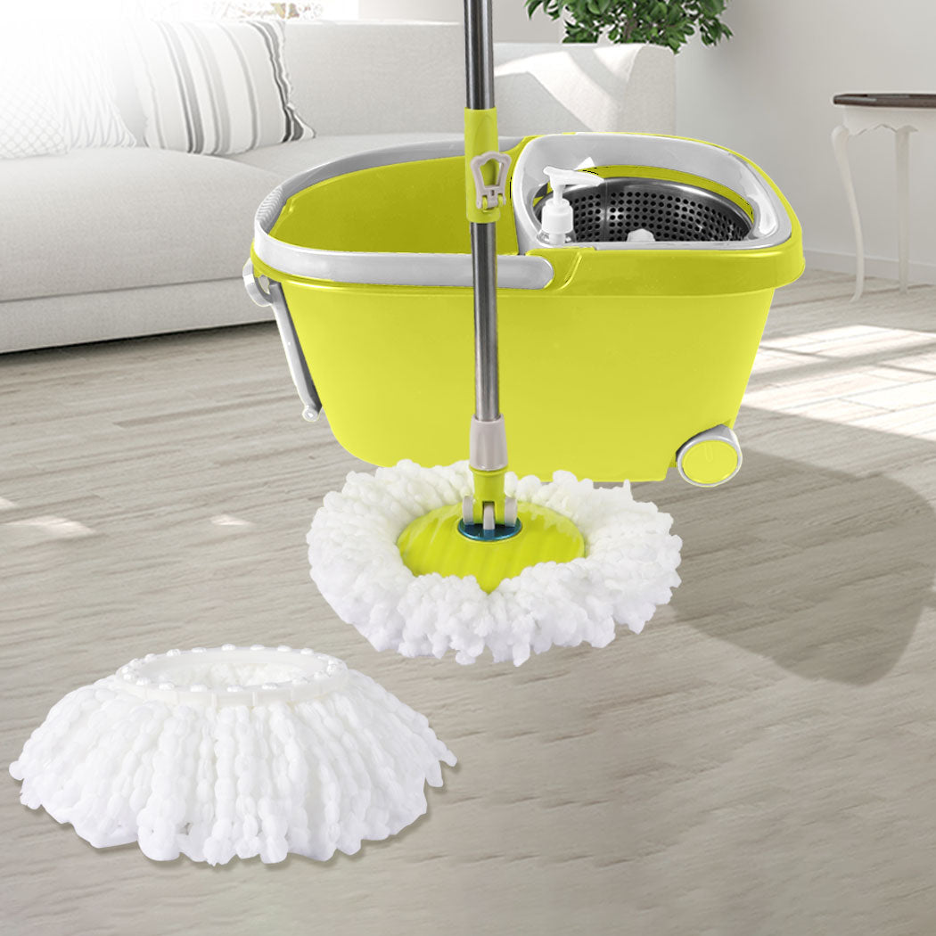 cleanflo-spin-mop-bucket-set-360-spinning-green-1973193868803444742