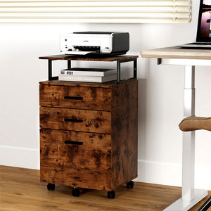 Levede Mobile File Cabinet 3 Drawers Home Office Desk-1996005511543263238