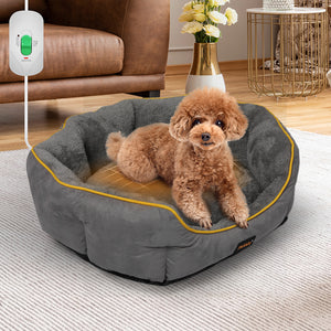 PaWz Electric Pet Heater Bed Heated M Grey Medium-1973193656521330694