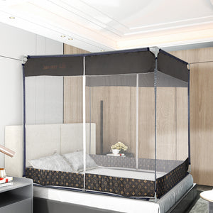 Dreamz Mosquito Bed Nets Foldable Canopy Square Grey-1973193962177040390