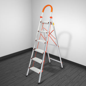 Traderight 6 Step Ladder Folding Aluminium-1973193887921082374