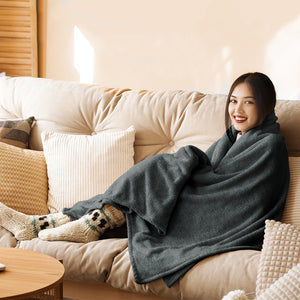 DreamZ Electric Throw Blanket Heated Timer Bedding Washable Warm Winter Snuggle-1973193801757495302