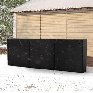 Moyasu Outdoor Firewood Rack Storage with Cover-1996005450331590662