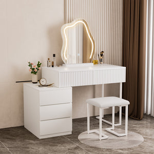 Levede Dressing Table Stool Set with Mirror Led-1996005423685177350