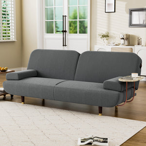 LEVEDE  CONVERTIBLE SOFABED WITH USB CHARGE AND SIDE TABLE-1996005374934781958