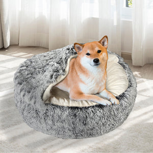 PaWz Pet Dog Calming Bed Warm Soft Plush L Large-1973193658303909894