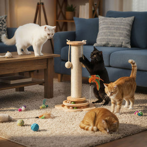 Pawz Cat Scratcher Wooden Scratching Post-1996005539410219014