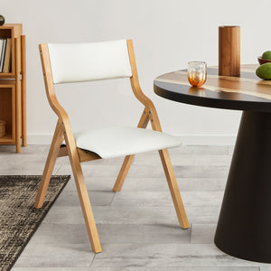 Levede 8x Dining Chairs Foldable PU Beige-1996005478223712262