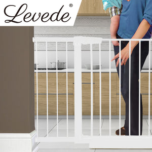 Levede Baby Safety Gate Adjustable Pet White 30cm Extension-1973194020058435590