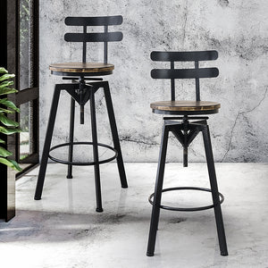 Levede 2x Bar Stool Industrial Adjustable-1996005467368853512