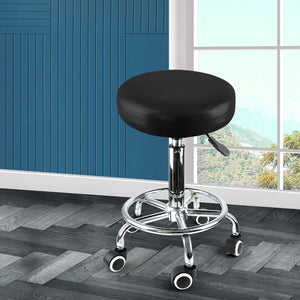 Levede Salon Stool Swivel Bar Stools Black-1973193725727346694